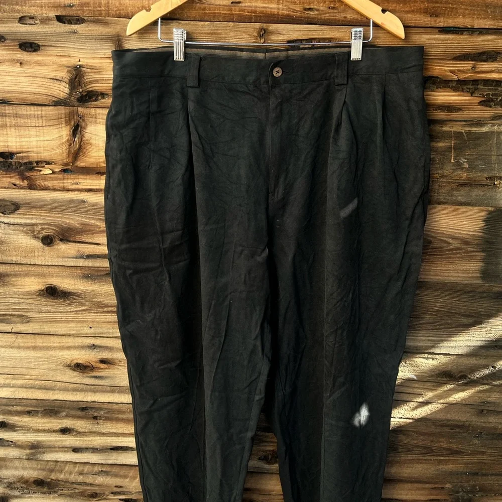 TOMMY BAHAMA | 100% Silk Men's Black Pants 40